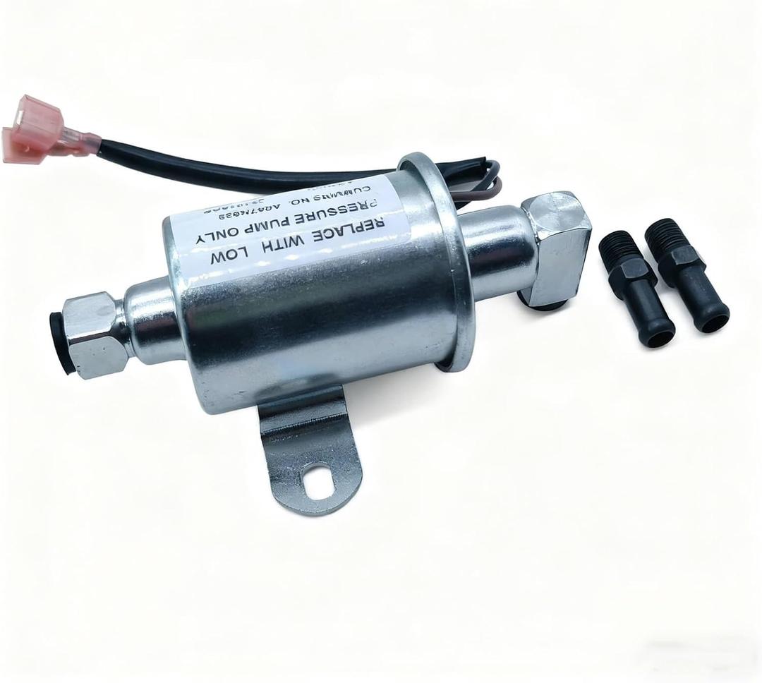 Electric Fuel Pump E11015 fits Onan 5500/5.5KW gas generators (incl. Marquis Gold 5500) & HGJAA-HGJAF models, replacing 149-2620, A047N929, A029F887, A064S965, GMB 596-1160, Herko RV008.