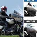 5" Windshield Black Windscreen Compatible for Harley Davidson CVO Street Glide FLHXSE 2023-Up, Street Glide FLHX 2024-Later (Vertical 5", Horizontal 7")