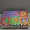 Nuanchu 72 Tiles Foam Puzzle Play Mat Set, Kids Puzzle Exercise Mat Separable Alphabet, Numbers & Animals Pattern Interlocking Floor Foam Rug for Home Kindergarten Nursery Play Room