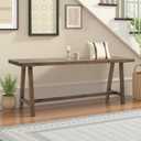 Warmiehomy Solid Wood Bench, 47.2 Rustic Farmhouse Entryway Bench for Living Room Dining Room Hallway Closet Room, Indoors & Outdoors Bench