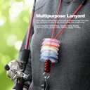 3 x SAMSFX Fly Fishing Tippet Spool Holder Neck Lanyard, 3 Pack, 40" Paracord, Breakaway Strap, Keep Fishing Tippet Lines, Tools & Accessories Visible & Usable