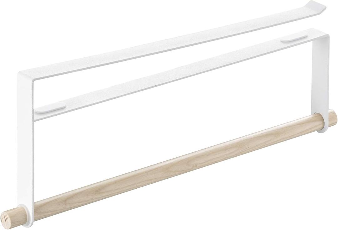 Yamazaki Home Tosca Under Shelf Paper Towel Holder - Cabinet Rack for Kitchen - Steel + Wood