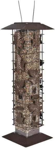 Perky-Pet 336-1SR Squirrel-Be-Gone Bird Feeder, 2LB Squirrel Proof Outdoor Wild Bird Feeder with Weight-Activated Perches