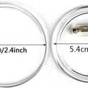 BUYGOO 50Pack 2.4 inch Clear Button Pins Make Your Own Buttons Picture Button Pin Acrylic Design Butto n Badge Clear Picture Buttons Badges Kit for DIY Crafts