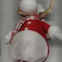 GMOEGEFT Christmas Reindeer Singing and Dancing Rudolph, Xmas Moose Holiday Home Decorations Ornament, Red