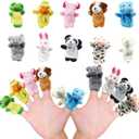 5 Pcs Finger Puppets Set,Soft Plush Finger Puppet Toys for Kids,Storytime Learning Aid,Mini Plush Figures Toy Assortment for Toddlers,Party,Playtime,School