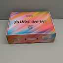 Gonex Inline Skates for Girls Boys Kids, Adjustable Skates Outdoor Blades Inline Roller Skates for Children Teens Women with Light Up Wheels for Indoor Outdoor Backyard Skating (M - Big Kids (1Y-4Y))