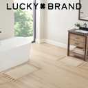 Lucky Brand Boho Rug 100% Cotton Fringe Boho Bathroom Rugs 17” x 24" + 20" X 32" Boho Bath Mat, Sadie Light Gray