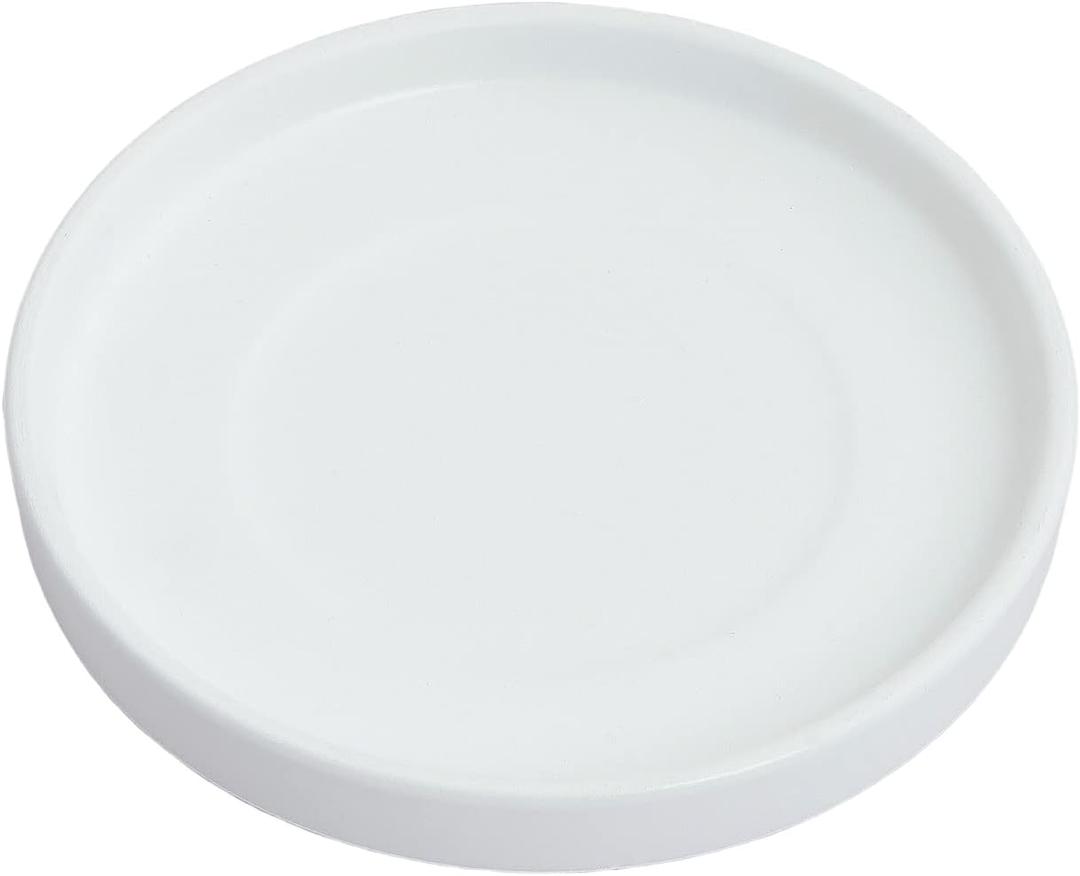 Ceramic Saucer 9 inch White Round Saucer for Planter | Planter Tray