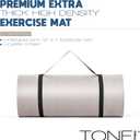 Tone Fitness 1-Inch Thick Yoga Mat | High-Density, Non-slip Exercise Mat with Carrying Strap for Yoga, Pilates, & Home Gym Workouts | Multiple Options