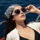 Oversized Tangle Free Aviator Sunglasses for Women Men Trendy Polarized Sunglasses for Driving & Traveling