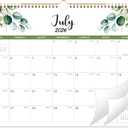 Calendar 2026-2027 - Wall Calendar 2026-2027-, 18 Month Calendar from Jul. 2026 -Dec. 2027, 14.6" x 11.4", Twin-Wire Binding, Hanging Hook, Holidays, Julian Dates, Thick Paper