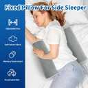 BALAPET Body Pillow for Side Sleeper Back Sleeper, Roll Cylinder Pillow for Better Sleep Breathing (Grey, Standard Size)