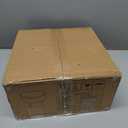 Wimarsbon Storage Ottoman, Modern Round Footrest with Soft Padded Seat, Teddy Velvet Footstool with Wood Legs, Accent Small Table or Plant Stand for Hallway, Living Room (Black)