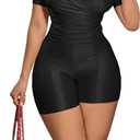 One Piece Jumpsuits for Women - Sexy Off The Shoulder Twist Front Cut Out High Waisted Bodycon Rompers Club Night Outfits (X-Small, Black - Romper)