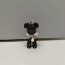 Cute Bling Bear Rear View Mirror Hanging Accessories Sparkle Hanging Ornaments Diamond Bear Charms for Car Mirror (Black)