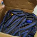 Garden Hose 100ft, Non-Expanding Water Hose, 8 Function Nozzle, Flexible Ultra-Light, Anti-Kink, Wear-Resistant, Portable, Easy Storage, Hose with 3/4 for Outdoor, Garden, Yard, Black Dark Blue