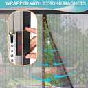 Magnetic Screen Door Mesh, Fit Door 32 x 96 inch, Black | for Patio, Sliding Door, Keeps Bugs Out, Fresh Air Flow, Self Closing