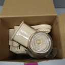 SUSTEAS Rotary Cheese Grater with Handle - Vegetable Shredder with 5 Well-designed Blades & Strong Suction Base, Round Mandoline Slicer & Food Chopper for Kitchen, with Blade Storage Box(Beige)