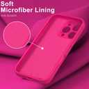 Goodon Designed for iPhone 16 Pro Case with Screen Protector - Enhanced Camera Cover - Soft Microfiber Lining - Liquid Silicone Shockproof Protective Phone Cover for Women and Girls - Hot Pink
