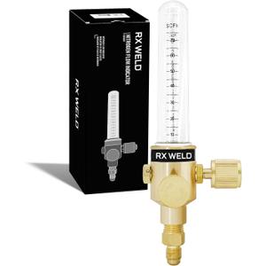 RX WELD Nitrogen Flow Indicator 1/4" SAE Flare Inlet and Outlet 50PSI