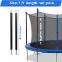 1 Lower, 1 Upper Trampoline Replacement Poles, Fit for 10'-16' Trampoline Frame, Universal Enclosure Straight Net Pole with Foam Sleeves and Hardware, 1 Set
