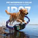 2-in-1 Dog Shock Collar and Bark Collar with Remote Control, Dog Training Collar Remote 3300FT, IPX7 Waterproof, Dog Shock Collar for Large Medium Small Size Dog, Dog Bark Collar with Flashing Light