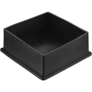 uxcell Chair Leg Floor Protectors, 89 x 89mm/3.5 x 3.5inch PVC Anti-Slip Square Furniture Leg Feet Cover for Hardwood Floors Patio Chair Table Bed, Black