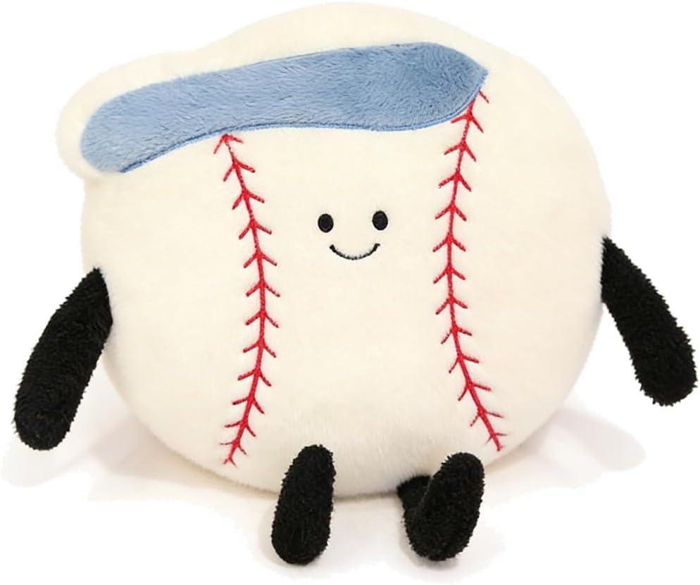 Cute Baseball Pillow Soft Baseball Stuffed Animal Sports Pillows, 17.7" Unique Plush Toy Gifts for Teen Girls and Boys