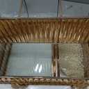 Youdepot Golden Tempered Glass Vanity Organizer for Cosmetics