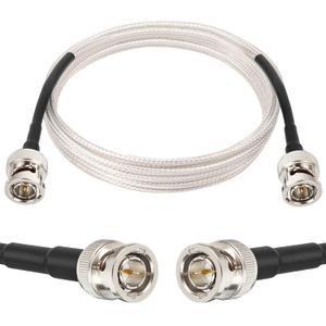 XRDS -RF SDI Cable 10ft, Thin 3G/6G HD-SDI Cable, 75 Ohm RG179 Coaxial Cable with Heavy Duty BNC to BNC Male Connector for Surveillance Camera System Cables CCTV/DVR/TV (Silver)