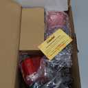 Geedel Rotary Cheese Grater, Kitchen Mandoline Vegetable Slicer with 3 Interchangeable Blades, Easy to Clean Grater for Fruit, Vegetables, Nuts (Red)