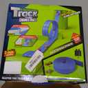 KETIEE Flex Tracks 16Ft for Kids: Flexible Race Car Ramp Track with 4 Small Racecars and 8 Suction Cups Compatible with Diecast 1/64th Cars, Rolls Up Portable Racetrack for Ages 3 & Up (Blue)