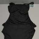 Eomenie Women's Swimsuit Tankini Tummy Control Bathing Suits Two Piece Full Coverage Slim Swim Suits with High Waisted Bottom (Black-ribbed) XS