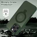 Lamcase for iPhone 16 Pro Max Case, Compatible with MagSafe, with Privacy Screen Protectors X2, [Magnetic Invisible Stand] [Camera Protection] Shockproof Slim Translucent Matte Phone Case, Green