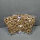 Set of 2 Woven Hanging Basket, Water Hyacinth Handmade Wicke Hanging Wall Baskets for Organizing, Front Door, Mail, Flowers-for Garden Farmhouse Home