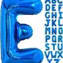 40 Inch Blue Letter E Balloons Alphabet E Letter Balloons Foil Mylar Big Letter Balloons for Birthday Party Anniversary New Year Graduation Wedding Decorations