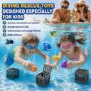nooncrazy Pool Diving Toys for Kids, 6PCS Underwater Dive Rescue Toys for Water Swimming Dive Pool Game & Children's Bath, Fun Summer Floating Toys for Boys Girls Age 3-12