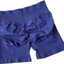 Womens Yoga Athletic Shorts High Waisted Tummy Control Sheath Pants Workout Athletic Gym Running Shorts (Large, Dark Blue)