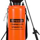 VIVOSUN Pump Sprayer 2 Gallon, Pressurized Lawn & Garden Water Spray Bottle with Adjustable Shoulder Strap, Pressure Relief Valve, for Spraying Plants, Garden Watering and Cleaning (Orange)