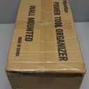 Large Power Tool Organizer Wall Mount, Garage Storage Cordless Tool Organizer with Screwdriver Holder, Heavy Duty Metal Storage Rack with 8 Drill Holder 4 Layer, Gifts for Men Who Have Everything (black)