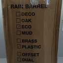 50-Gallon ECO Rain Barrel Made with 100% Recycled Plastic, Flat Back Rain Water Collection Barrel, Black