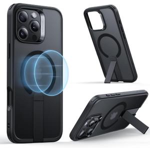 ESR for iPhone 16 Pro Max Case with Kickstand, Magnetic Military-Grade Shockproof Case, Boost Series, Frosted Black