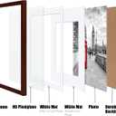 12x16 Picture Frames Dark Cherry Made of Solid Wood Display Pictures 11X14 Inch or 8.5x11 with Mat or 12x16 Inch without Mat for Wall Mounting and TableTop - Picture Frame 11X14 with 2 Mats - 1 Pack