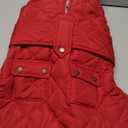 KYEESE Dog Coat Thick Pets Clothes with Pocket Waterproof Dogs Jacket with Fleece Lined Windproof Dog Coats for Small Dogs Soft Pet Sweater for Cold Weather Warm Pet Winter Puffer Coat with Leash Hole, XL