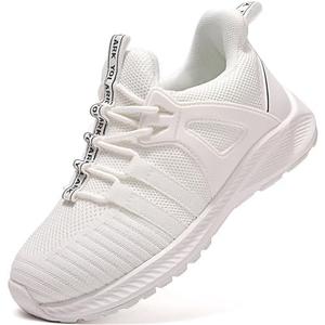 YOLARK Boys Girls Sneakers for Kids Non-Slip Tennis Shoes Fashion Lightweight Breathable Running Sport Athletic , Size 35