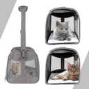 Cat Carrying Case - Pet Carrier Airline Approved, Protable and Breathable Pet Travel Carrier Removable Fleece Pad, Collapsible Cat Carrier Dog Carrier for Medium Cats Small Cats Dogs (X-Large, Grey)
