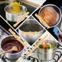 Ohtomber Tri-Ply Steamer for Cooking - Stainless Steel 3 Qt Saucepan with Lid, Medium Kitchen Induction Cooking Pot with Vegetable Food Steamer Basket, Non Stick Sauce Pan with Stay-Cool Handle