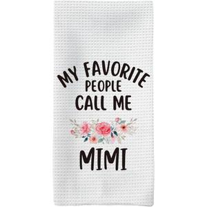 Mimi Gifts Kitchen Towels, MimiGifts for Grandma Hand Towels, MimiGrandma Christmas Mother's Day Gift Dish Towel Tea Towel for Kitchen, Gift for Mimi, Best MimiGift, 16x24inch