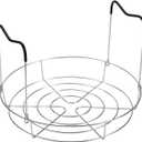 12in Silver Stainless Steel Canning Rack with Heat Resistant Silicone Handles for Regular Mouth and Wide Mouth jars, Holds 6 Quart or 7 Pint Jars in Pressure Canner Pot